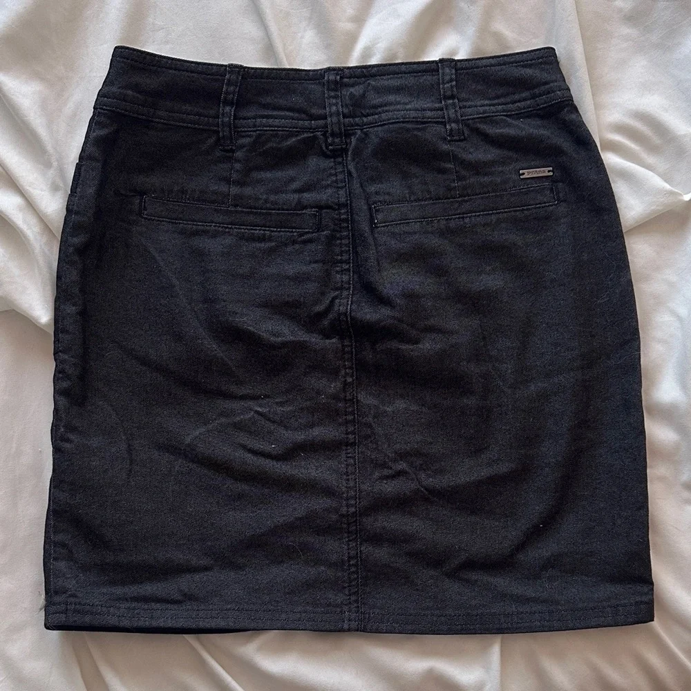 Prana Black Button-Front Mini Skirt - Picture 2 of 5